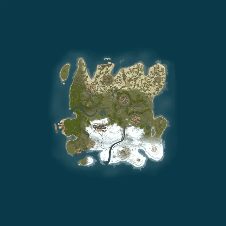 Map of A Shockbyte Rust Server