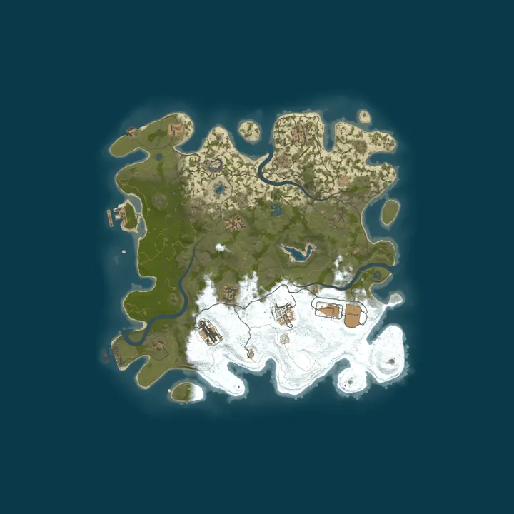 Map of A Shockbyte Rust Server