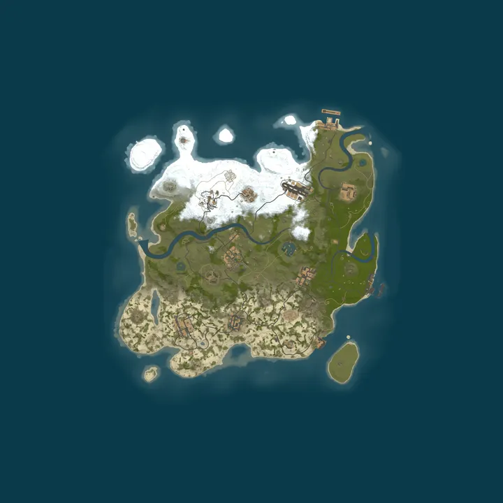 Map of A Shockbyte Rust Server