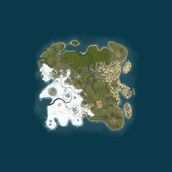 Map of Near-Vanilla Rust PvE 3x | Raidable Bases | Weekly