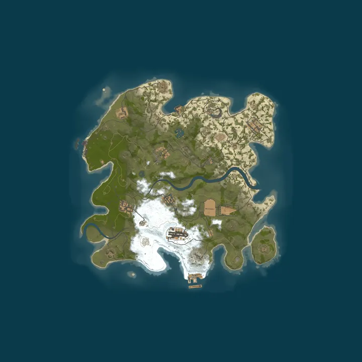 Map of PARADISE RUST #3 [ X2 | CLANS | KITS | TRADE ]
