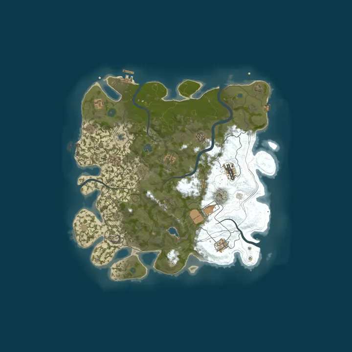 Map of #4 EPIC RUST NoLimit [X2|TP|KITS|RPG|PVP] 22.10 Wipe