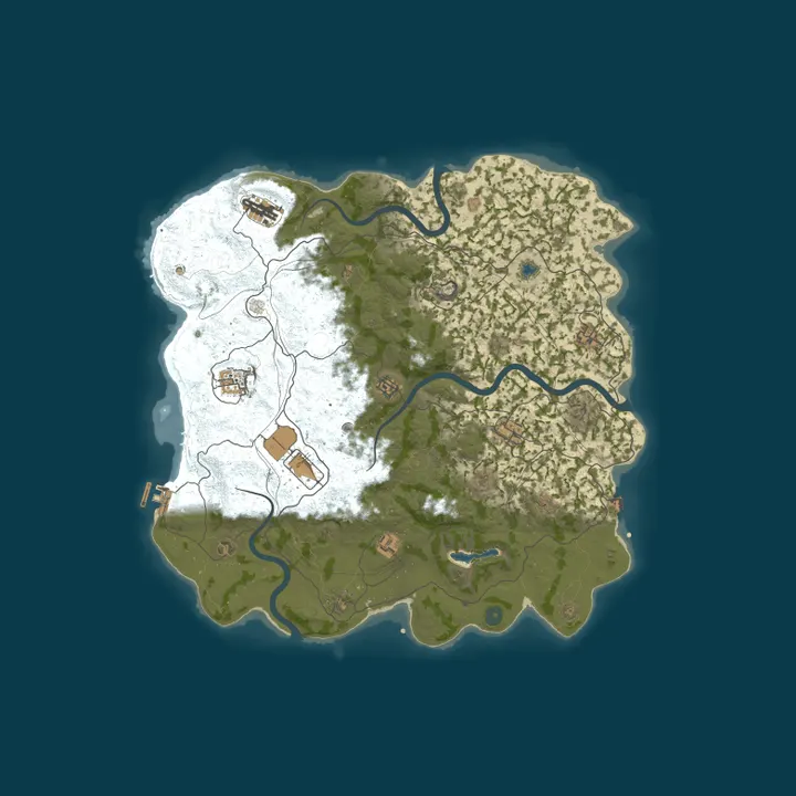 Map of WEREWOLF GAMING.CO 3x Solo/Duo LARGE|Loot x3|Share BPs| WIPED