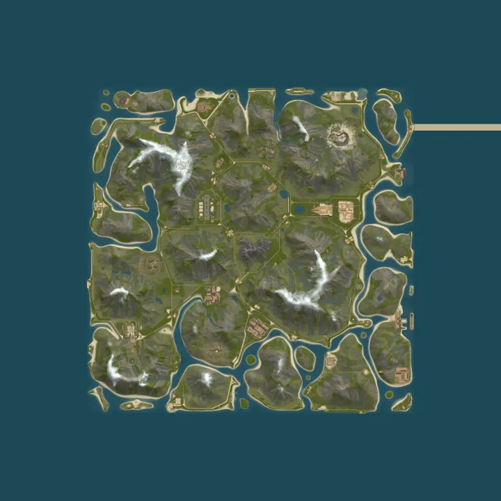 Map of HighMiles 10x PVE|No Bp|SkillTree|Kits|RaidBases|EpicLoot