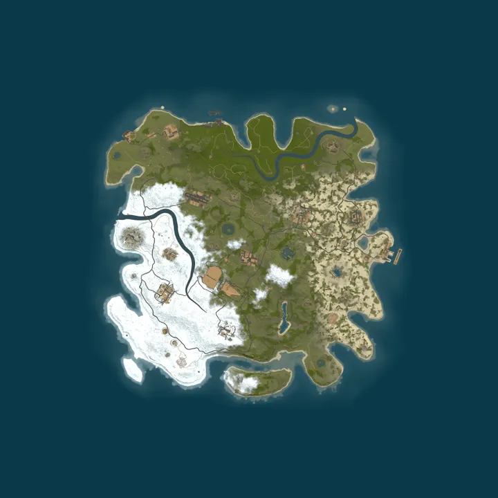 Map of Naked & Afraid | Monthly | Solo - Duo | 50% Upkeep